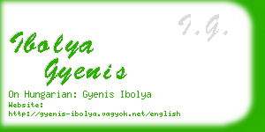 ibolya gyenis business card